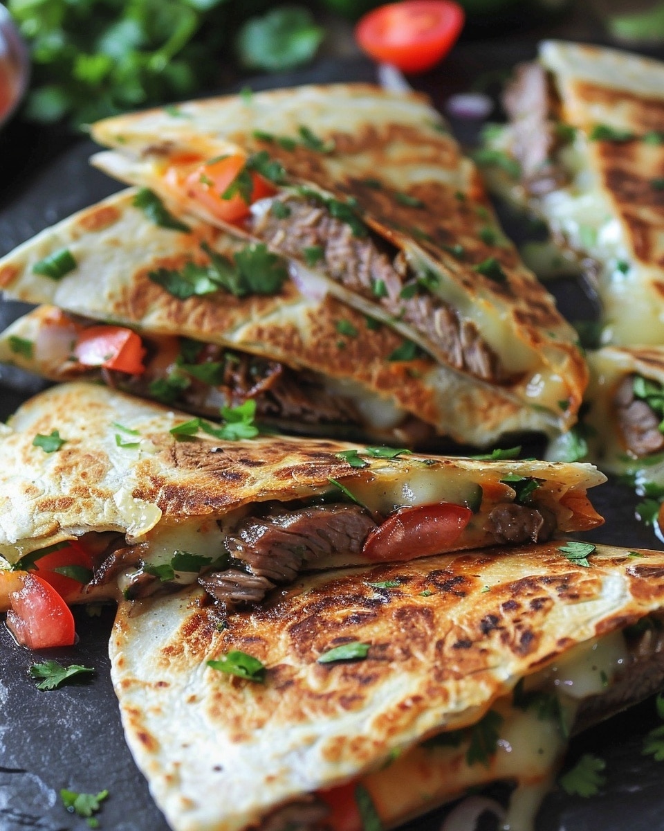 Steak Cheese Quesadillas on Blackstone
