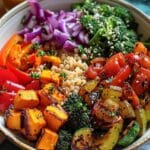 Amazing Roasted Veggie Rainbow Bowl