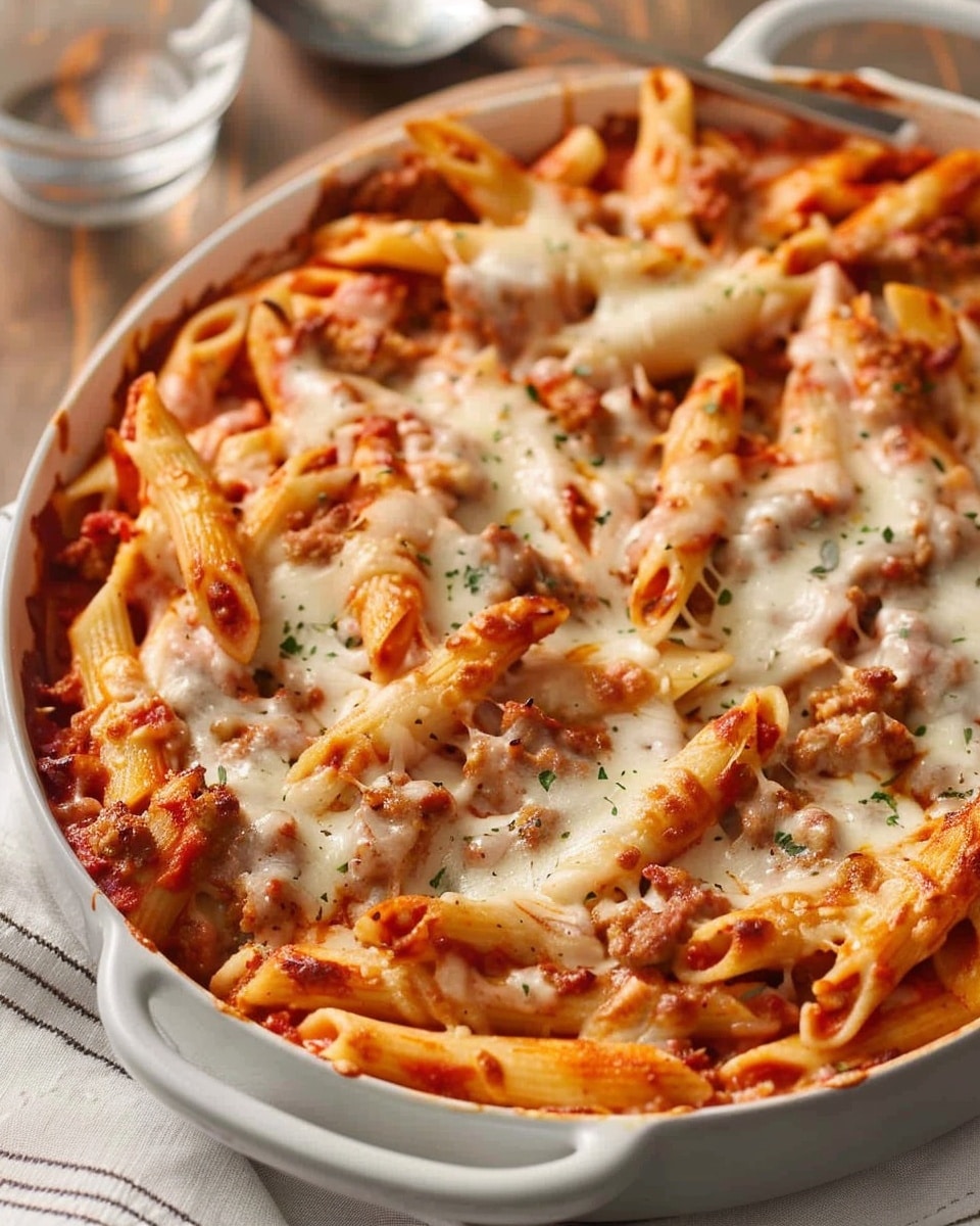 The Best Baked Mostaccioli