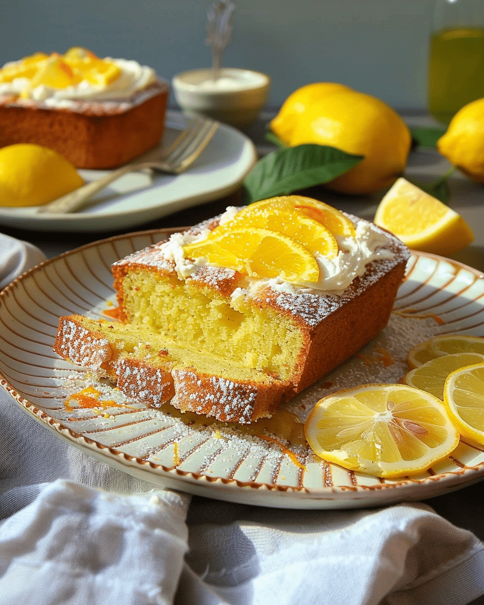 Lemon Mascarpone Olive Oil Loaf Cake