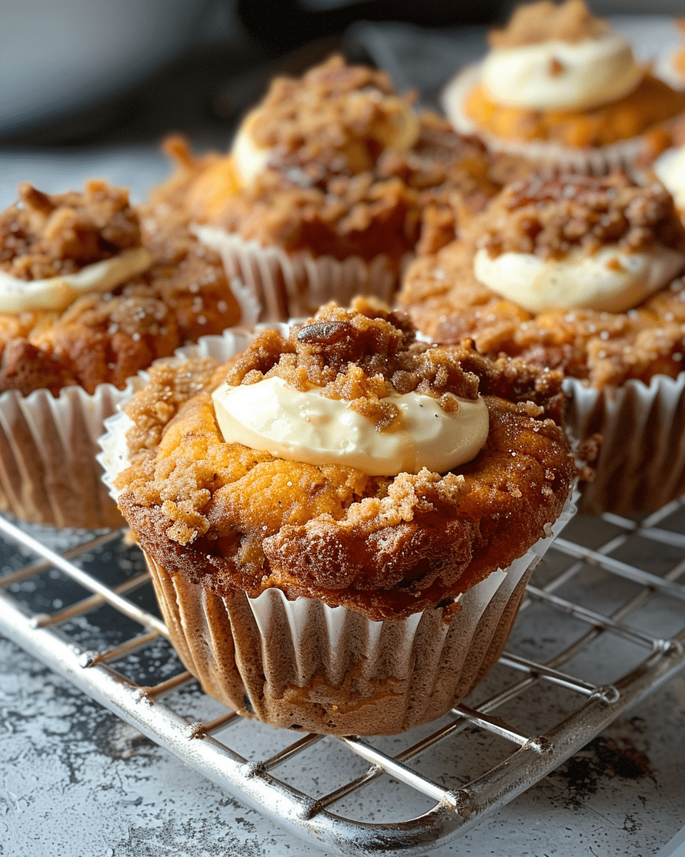Brown Butter Sweet Potato Cream Cheese Muffins