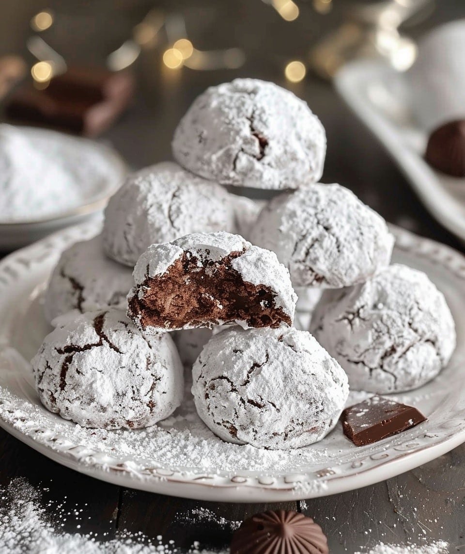 Classic Chocolate Snowball Cookies