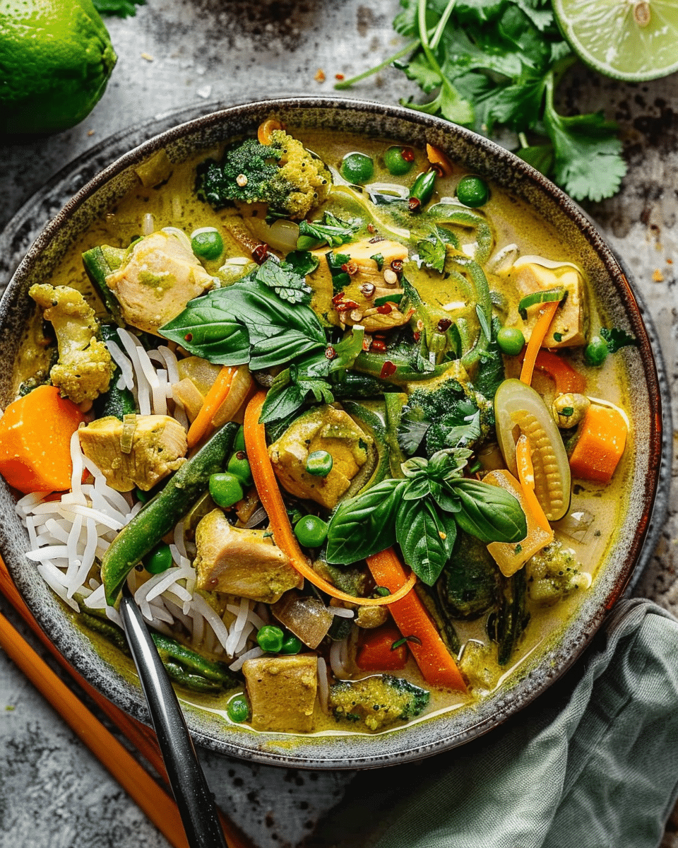 Thai Green Chicken Curry with Vegetables