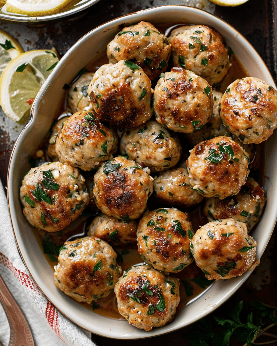 Easy Baked Chicken Meatballs