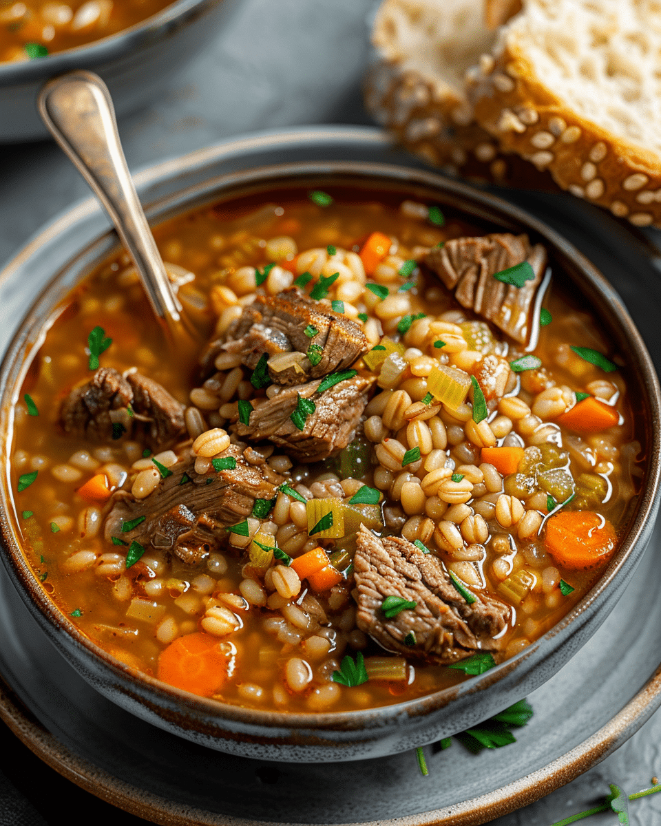 Instant Pot Beef Barley Soup