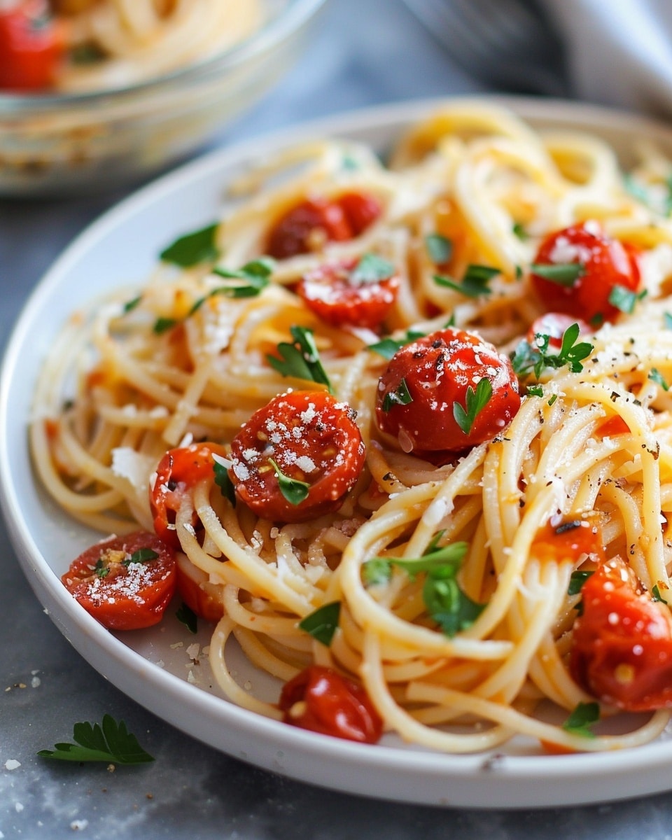 The Best Creamy Garlic Tomato Pasta