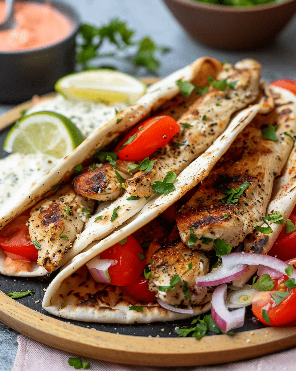 Chicken Shawarma with Creamy Garlic Sauce