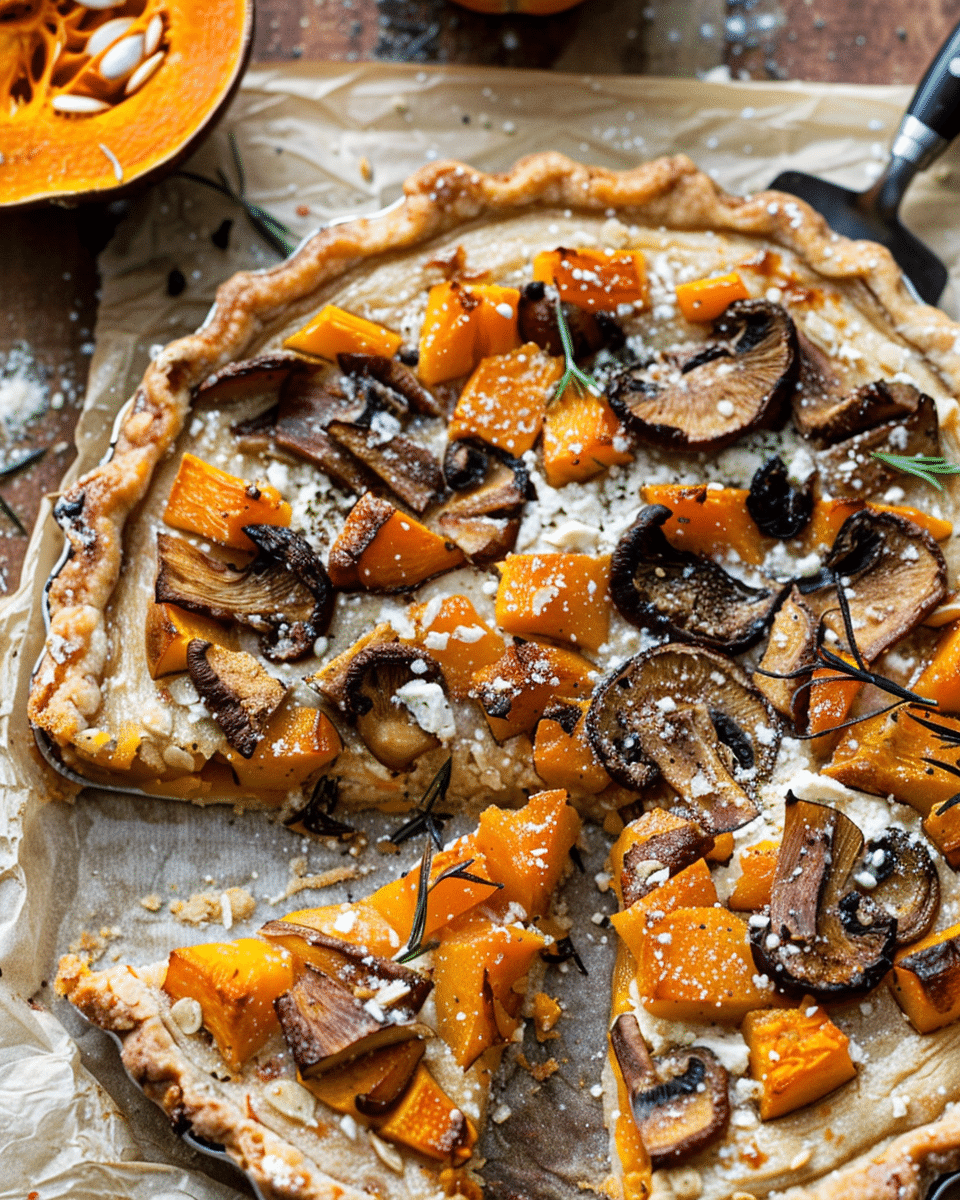 Butternut Squash & Mushroom Tart
