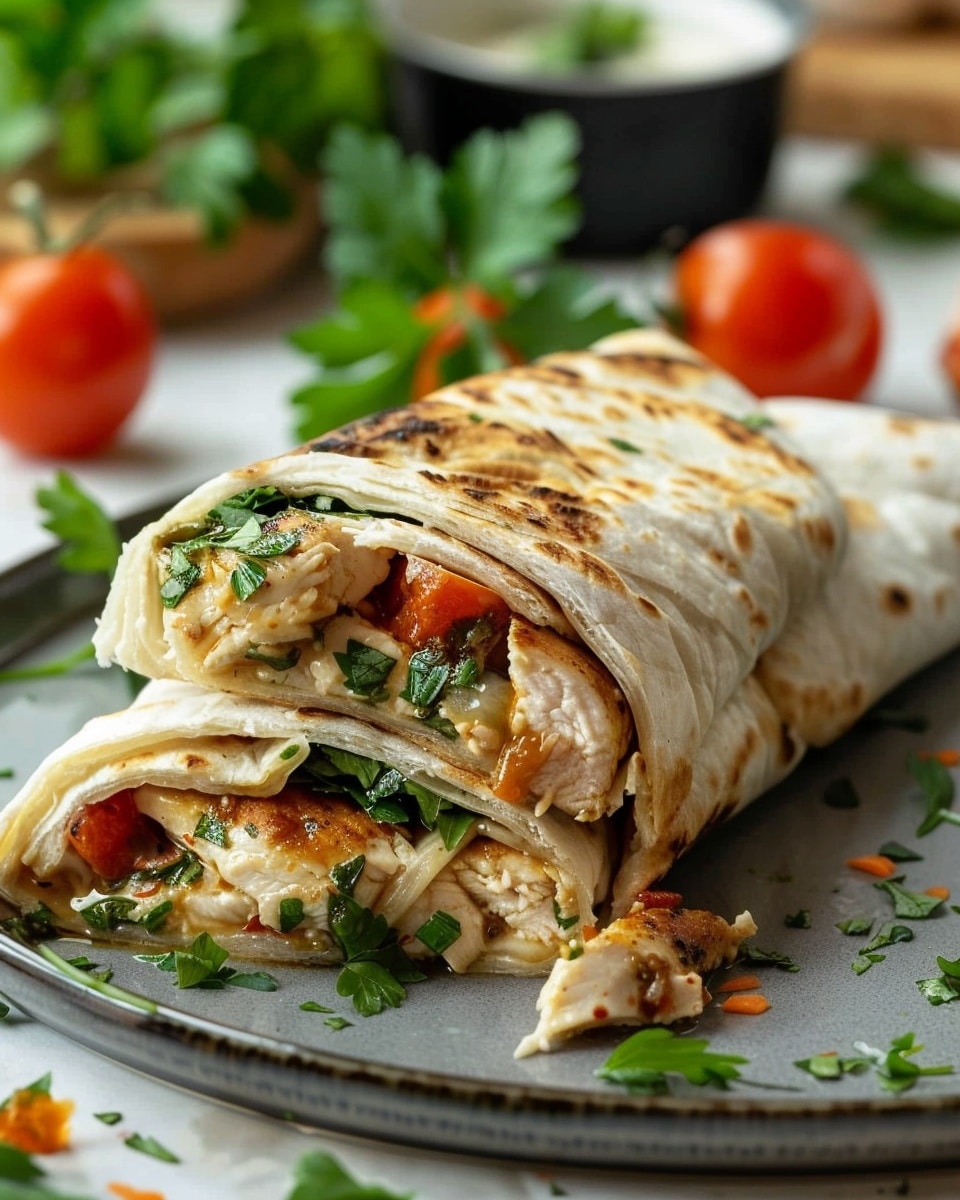 Chicken Shawarma Wrap with Garlic Sauce
