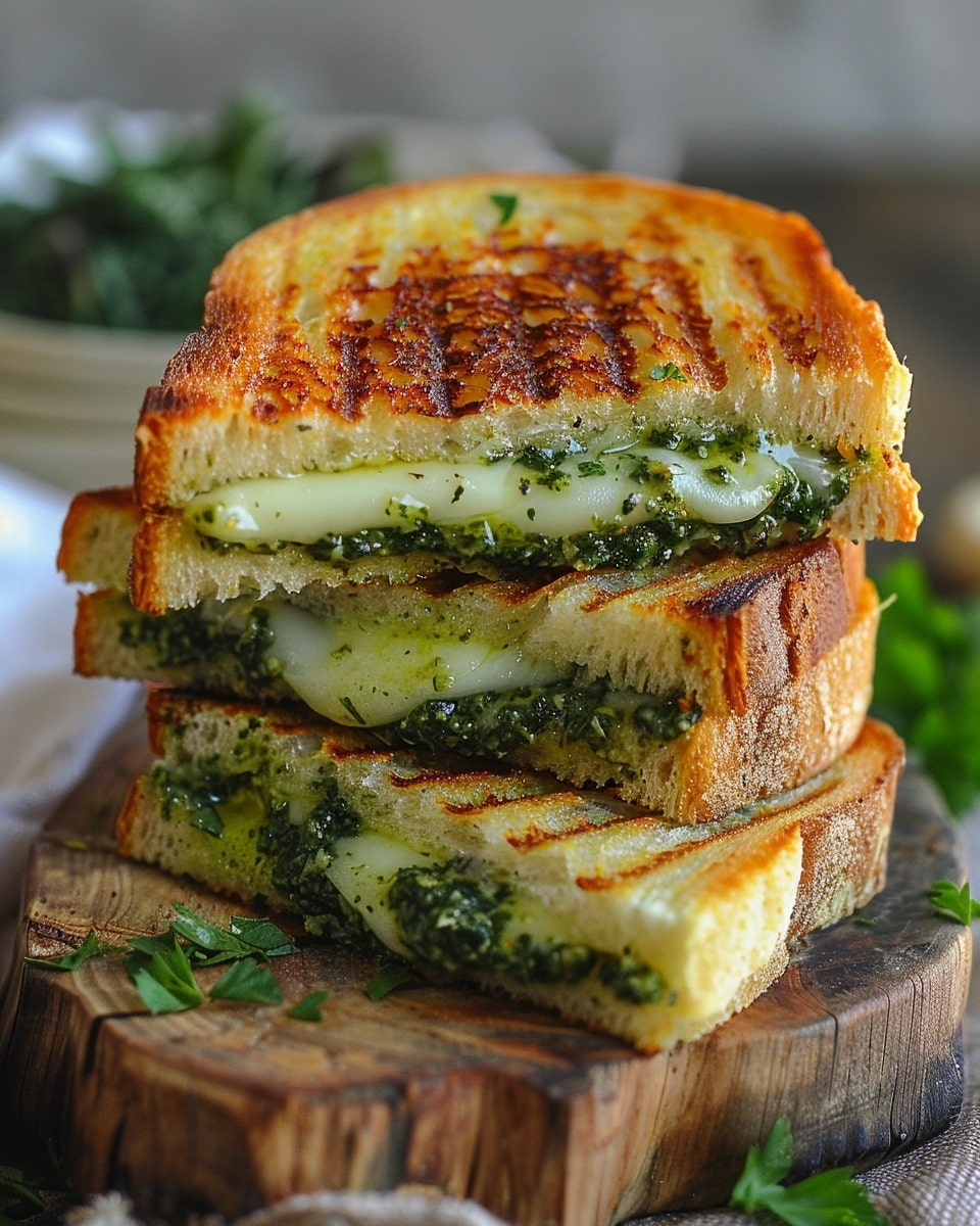 Best Pesto Grilled Cheese