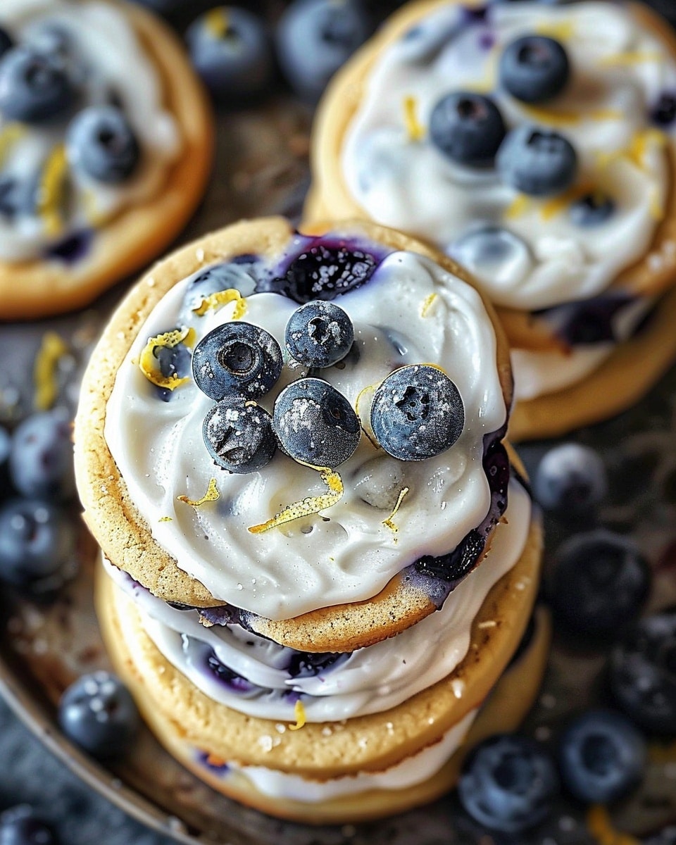 Blueberry Lemon-Frost Cookies