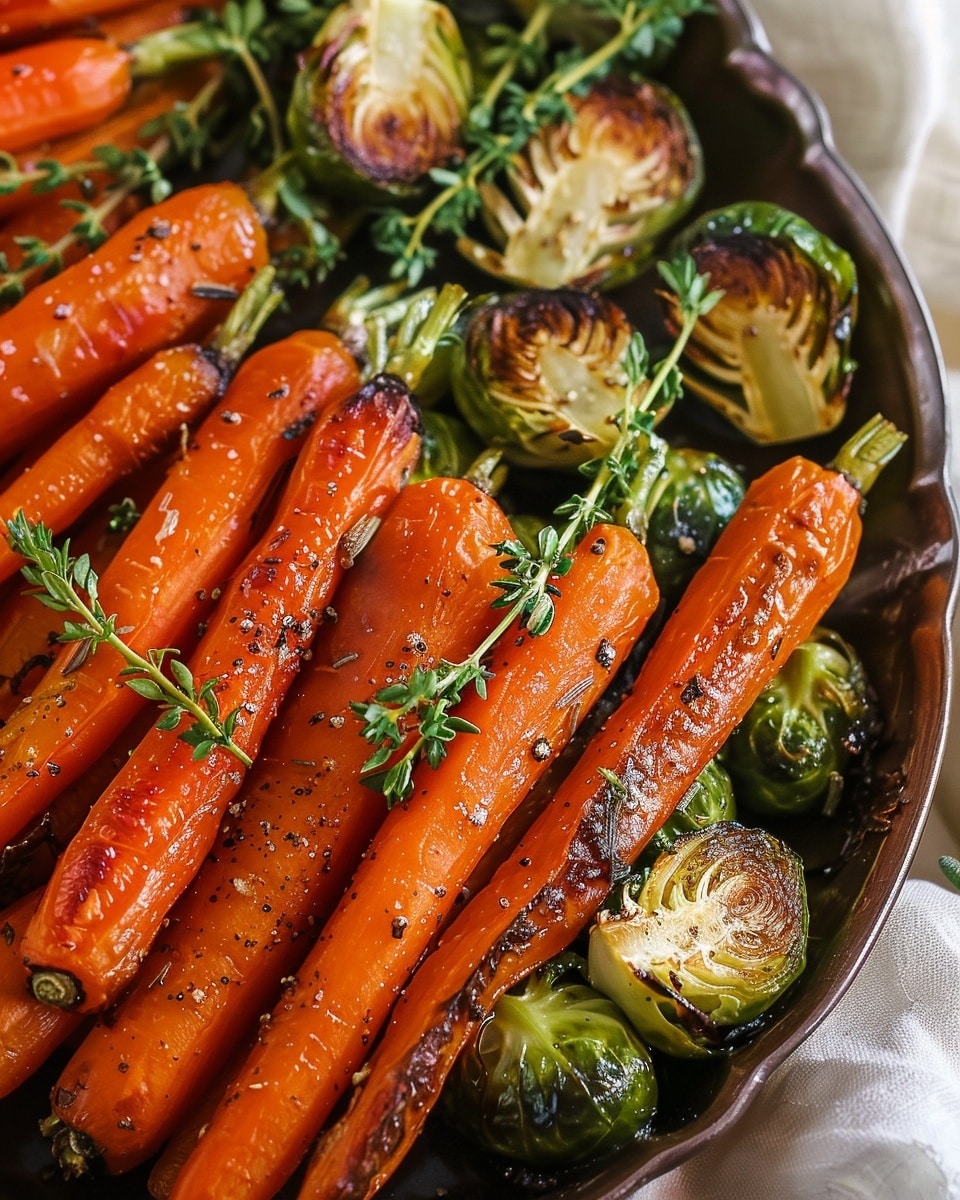 Roasted Carrots and Brussels Sprouts