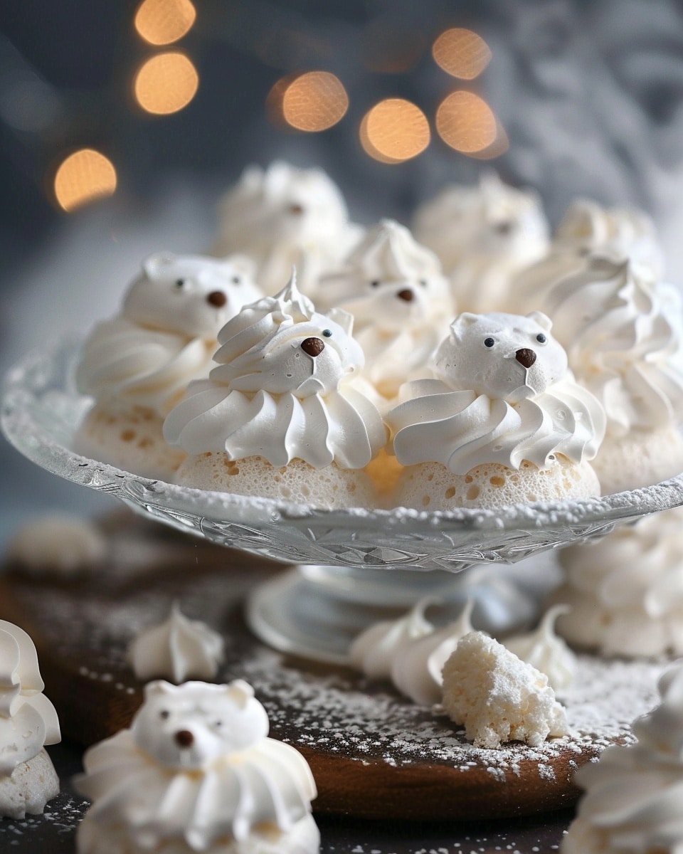 Polar Bear Meringue Kisses
