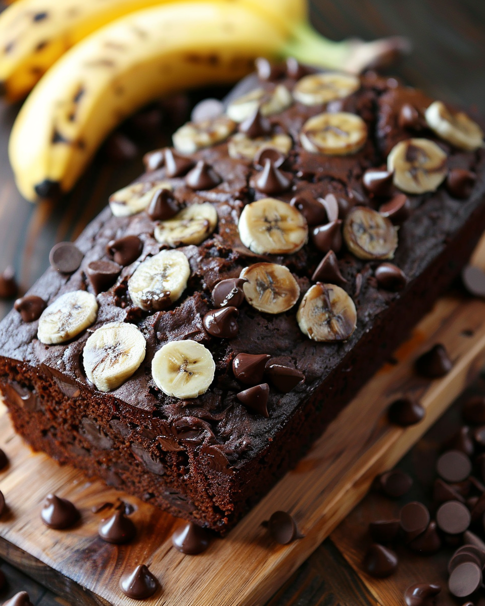 Guilt-Free Chocolate Banana Bread Delight Without Oil