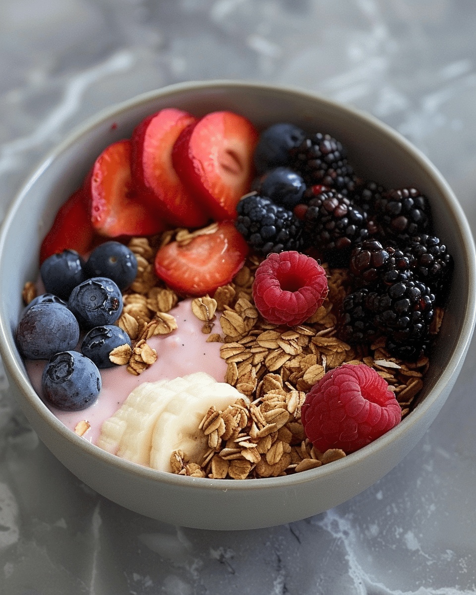 Granola and Fruits