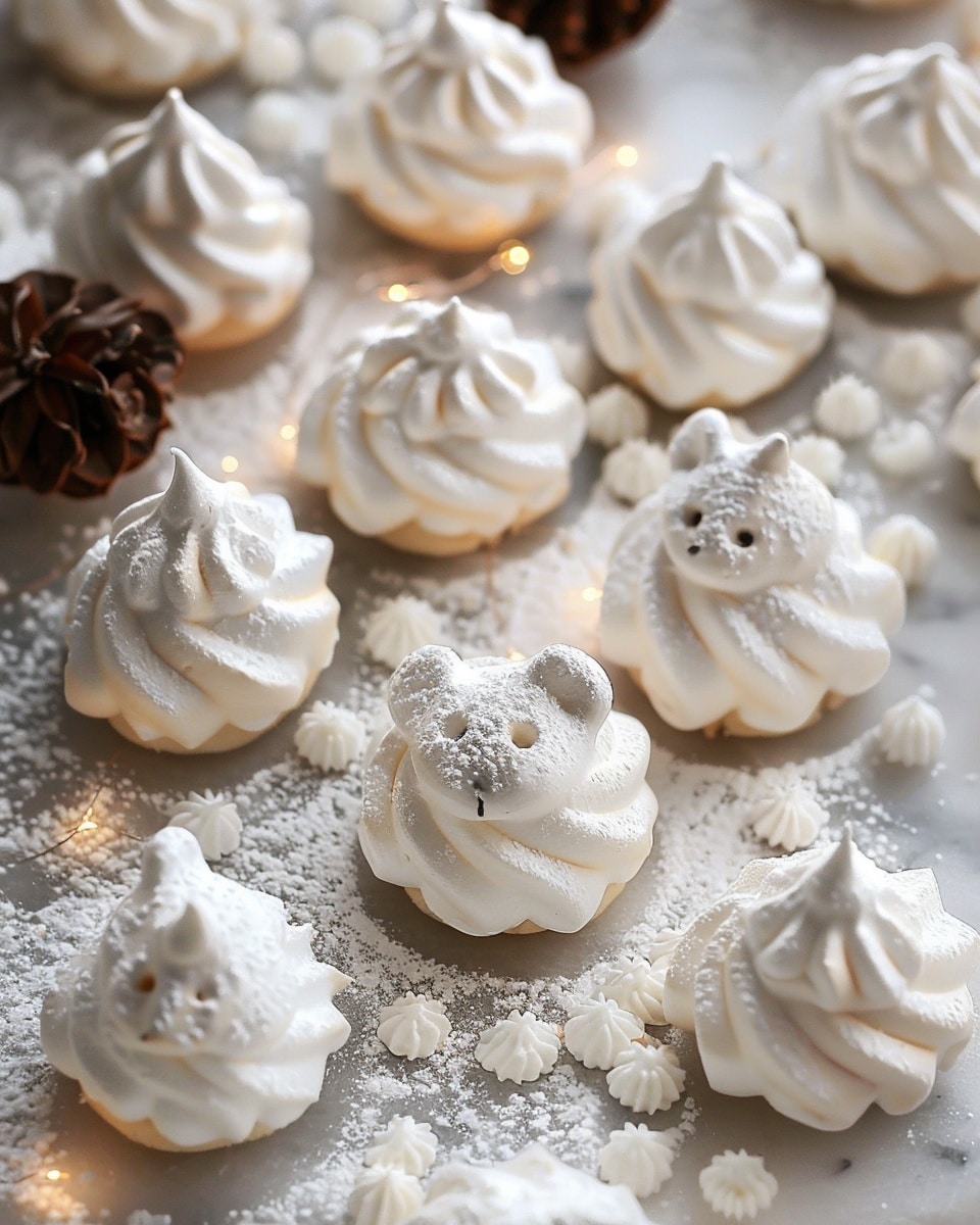 Polar Bear Meringue Kisses