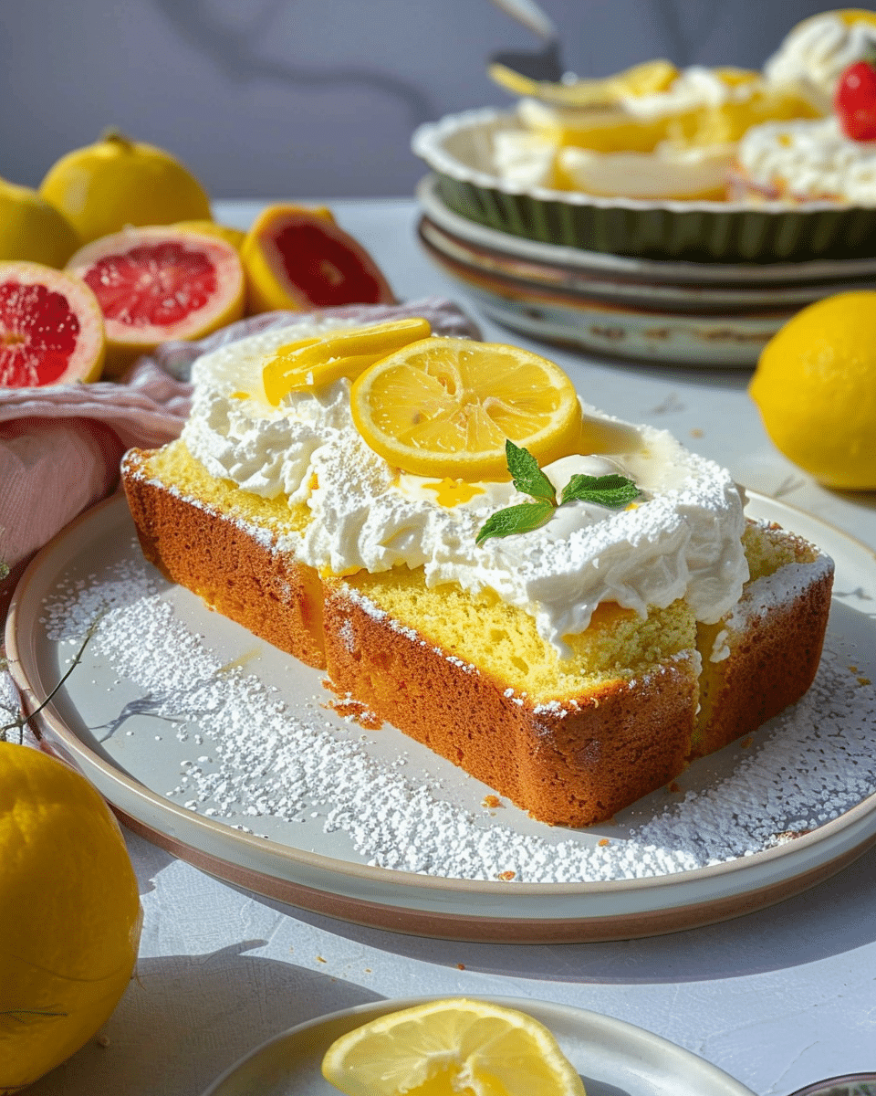 Lemon Mascarpone Olive Oil Loaf Cake