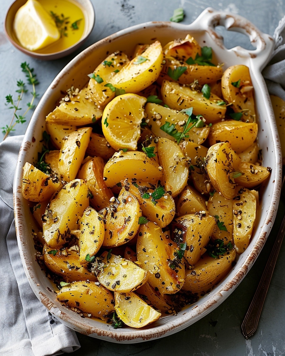 Greek-Style Lemon Potatoes with Garlic and Oregano