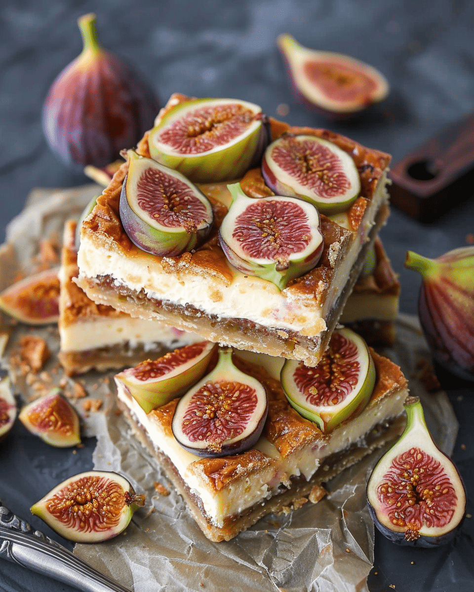 Honey Fig Cheesecake Bars