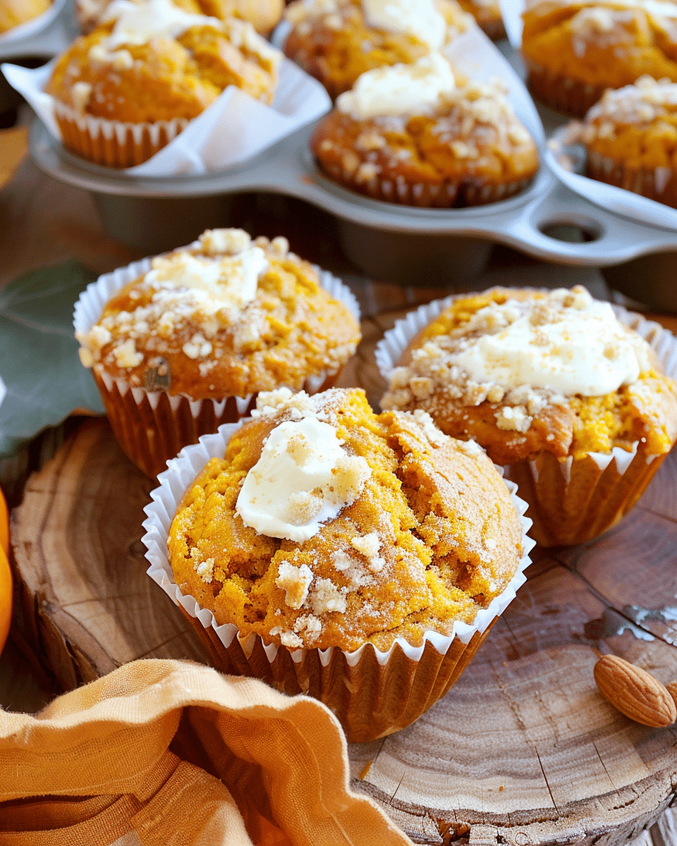 Healthier Pumpkin Cream Cheese Muffins