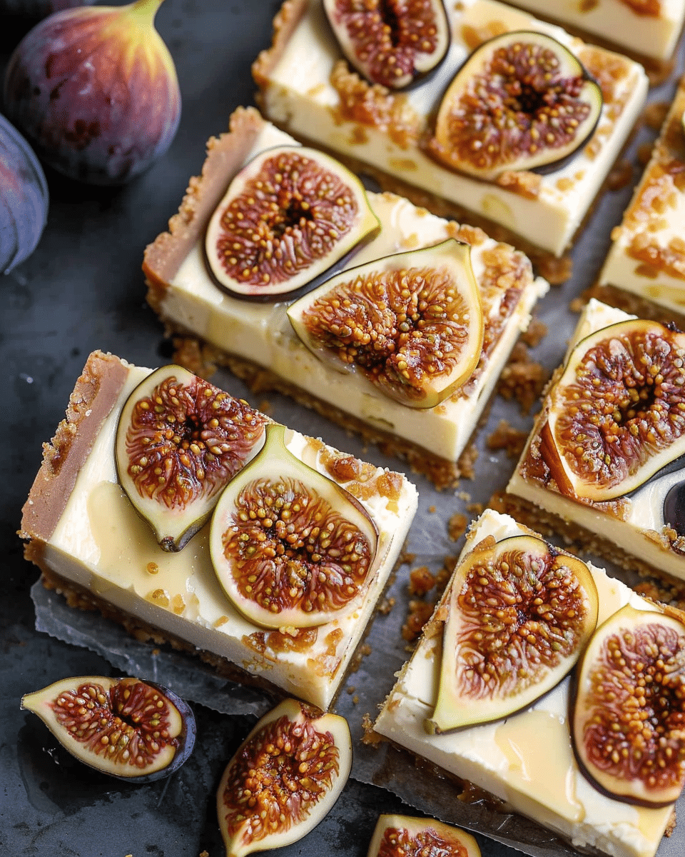 Honey Fig Cheesecake Bars