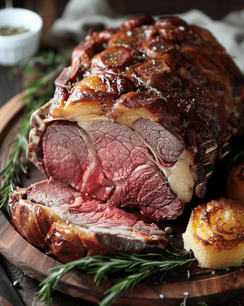 Roast Prime Rib of Beef with Yorkshire Pudding