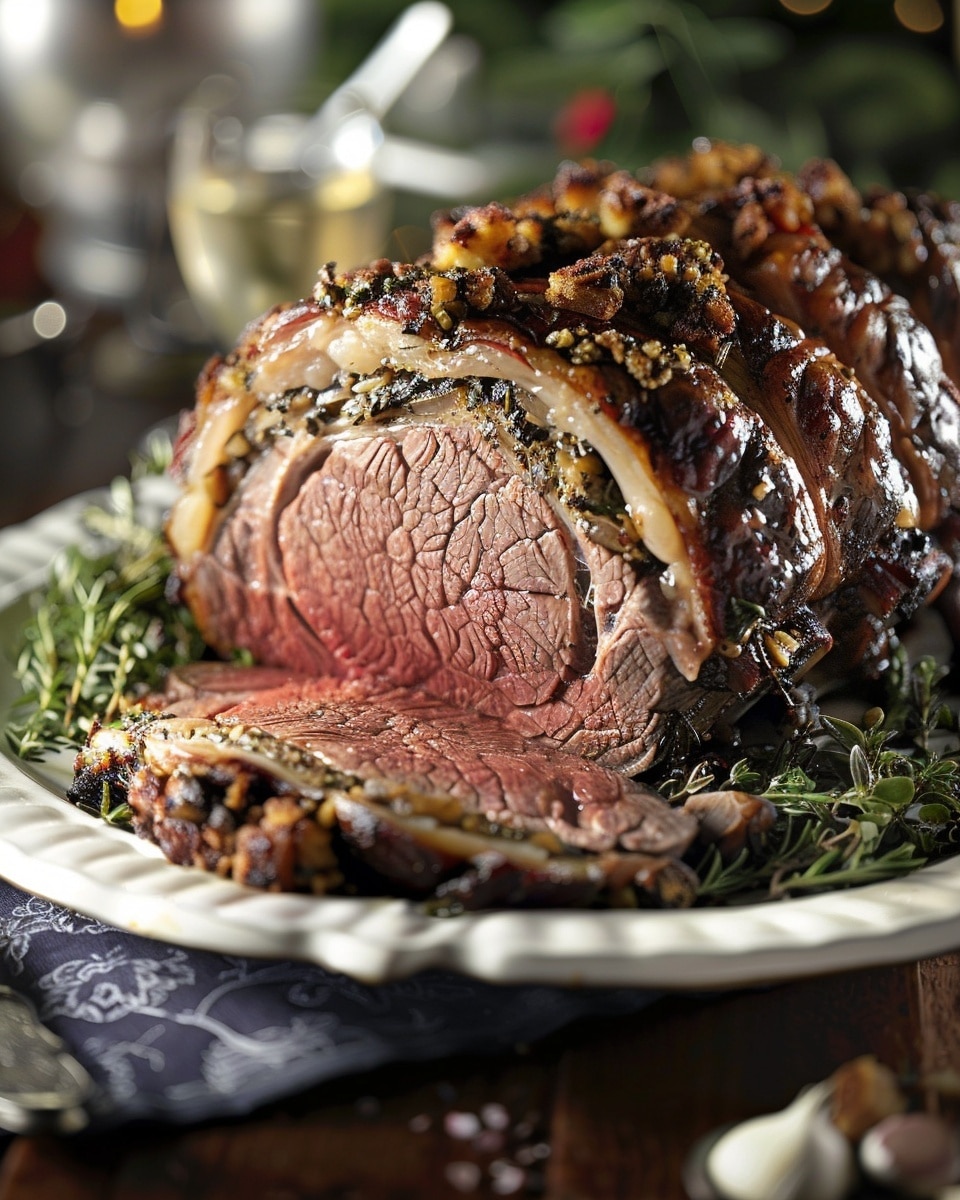 Stuffed Standing Rib Roast