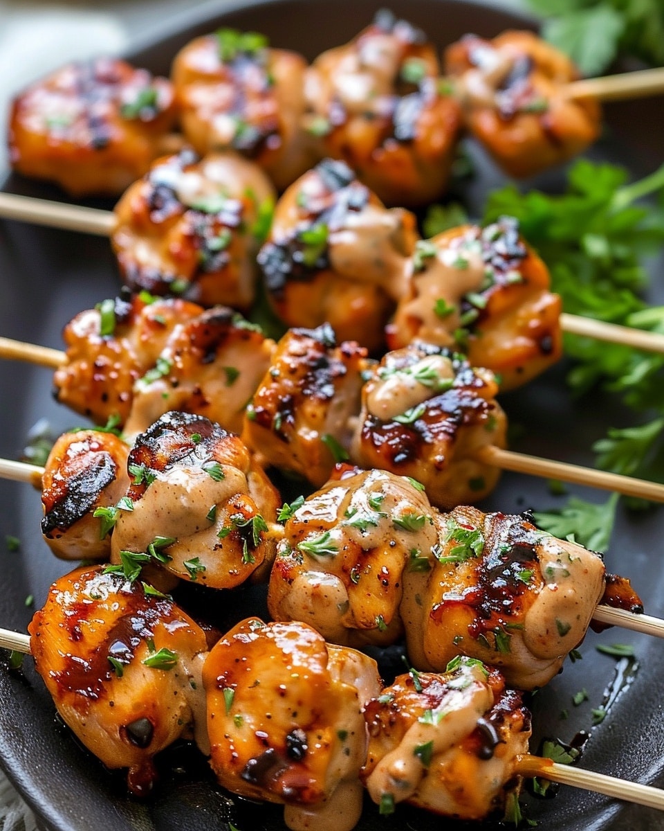 Bang Bang Chicken Skewers