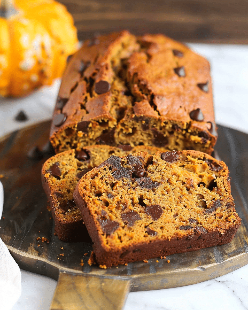 Easy Pumpkin Chocolate Chip Bread