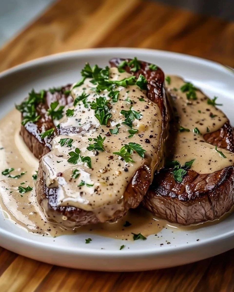Juicy Steak with Heavenly Garlic Cream Sauce