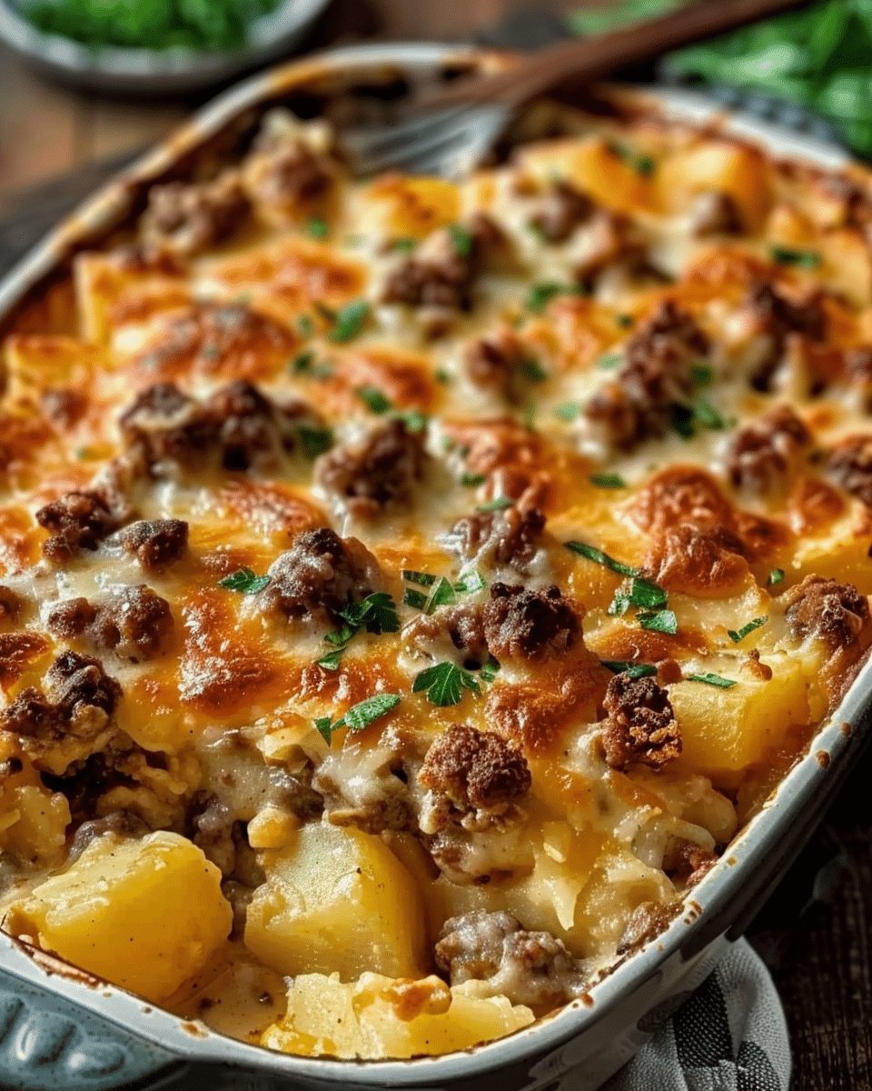 Easy Hamburger Potato Casserole