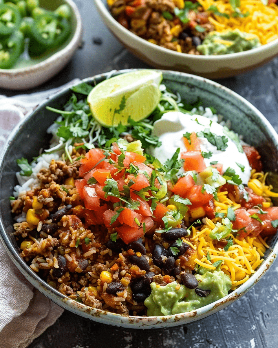 Easy Taco Rice Bowl