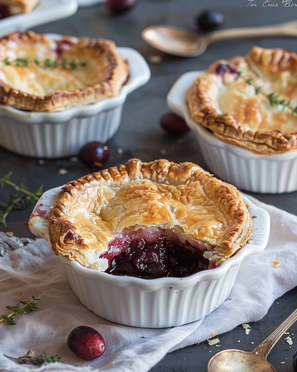 Mini Cranberry Potpies
