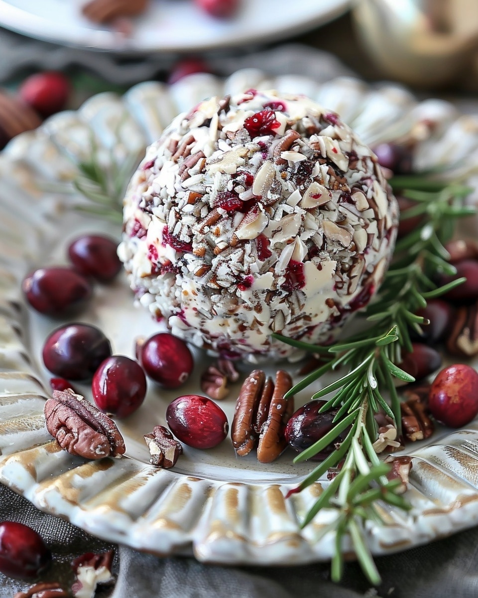 Cranberry Pecan Goat Cheese Ball