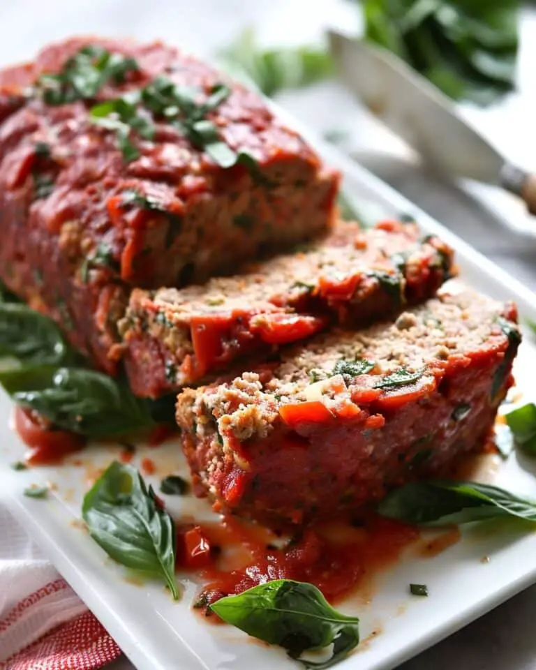 Whole30 Tomato Basil Turkey Meatloaf