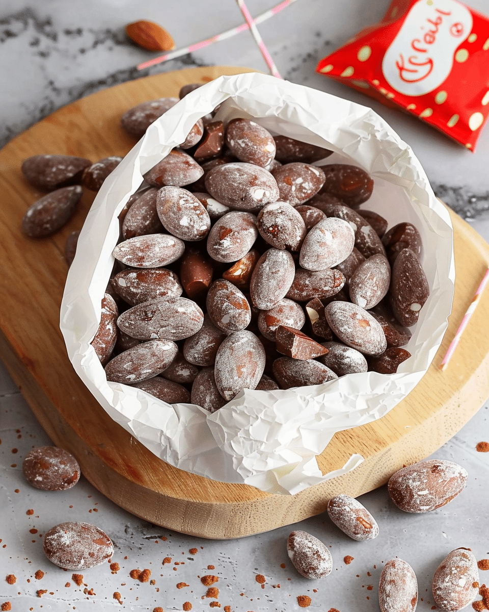 Candied Almonds with Kinder Chocolate
