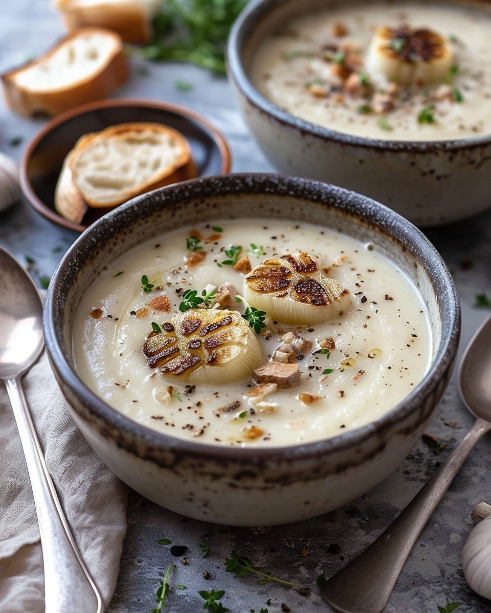 Easy Roasted Garlic Soup