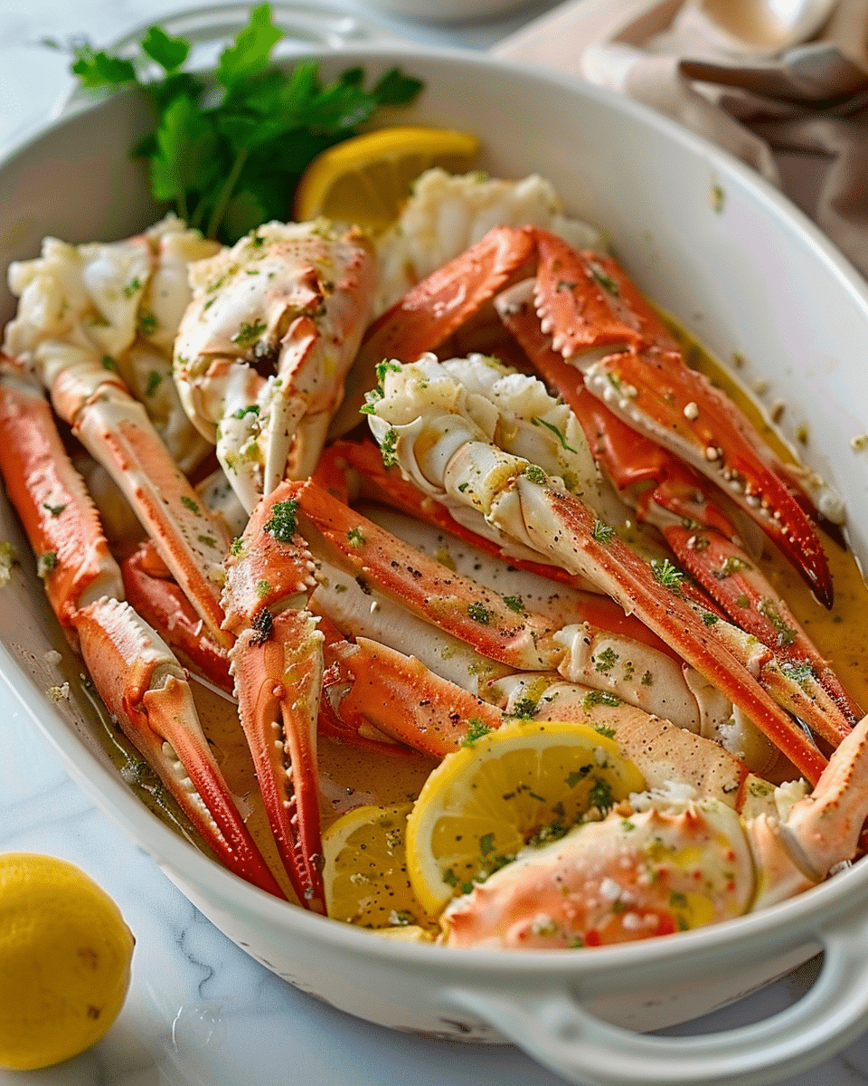 Oven-Baked Crab Legs with Butter Sauce