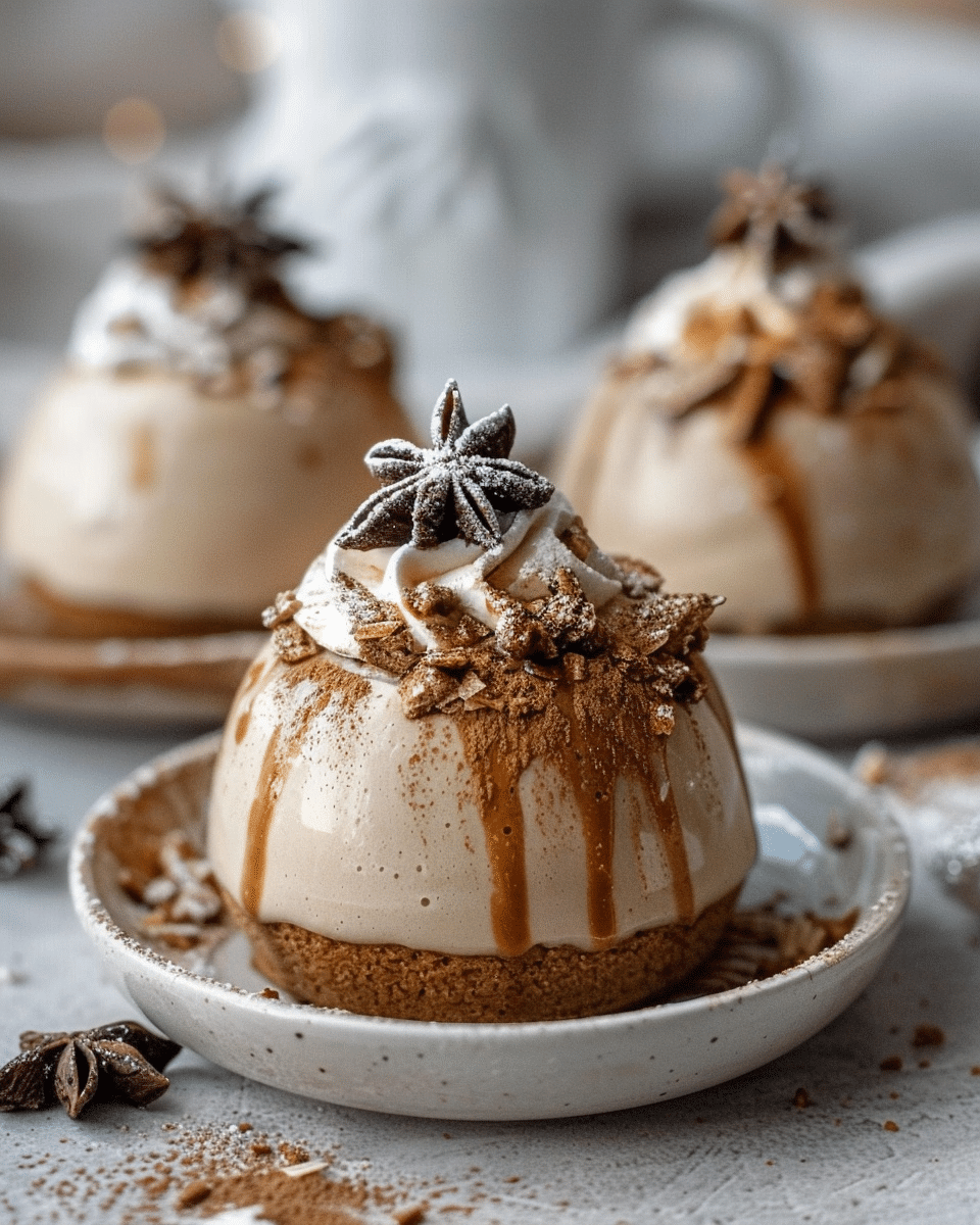Gingerbread Latte Mousse Domes