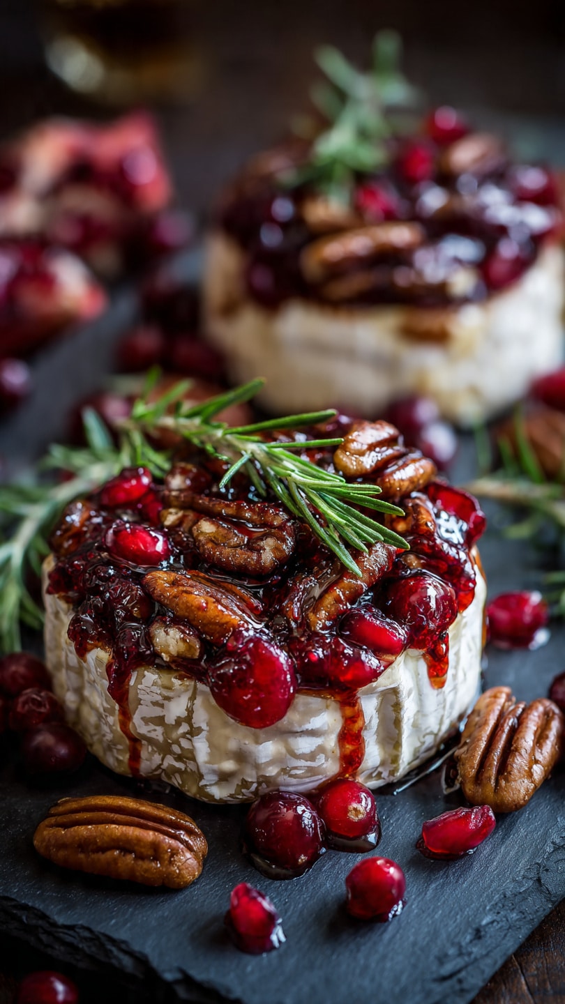 Cranberry Brie with Honey-Balsamic Cranberry Sauce