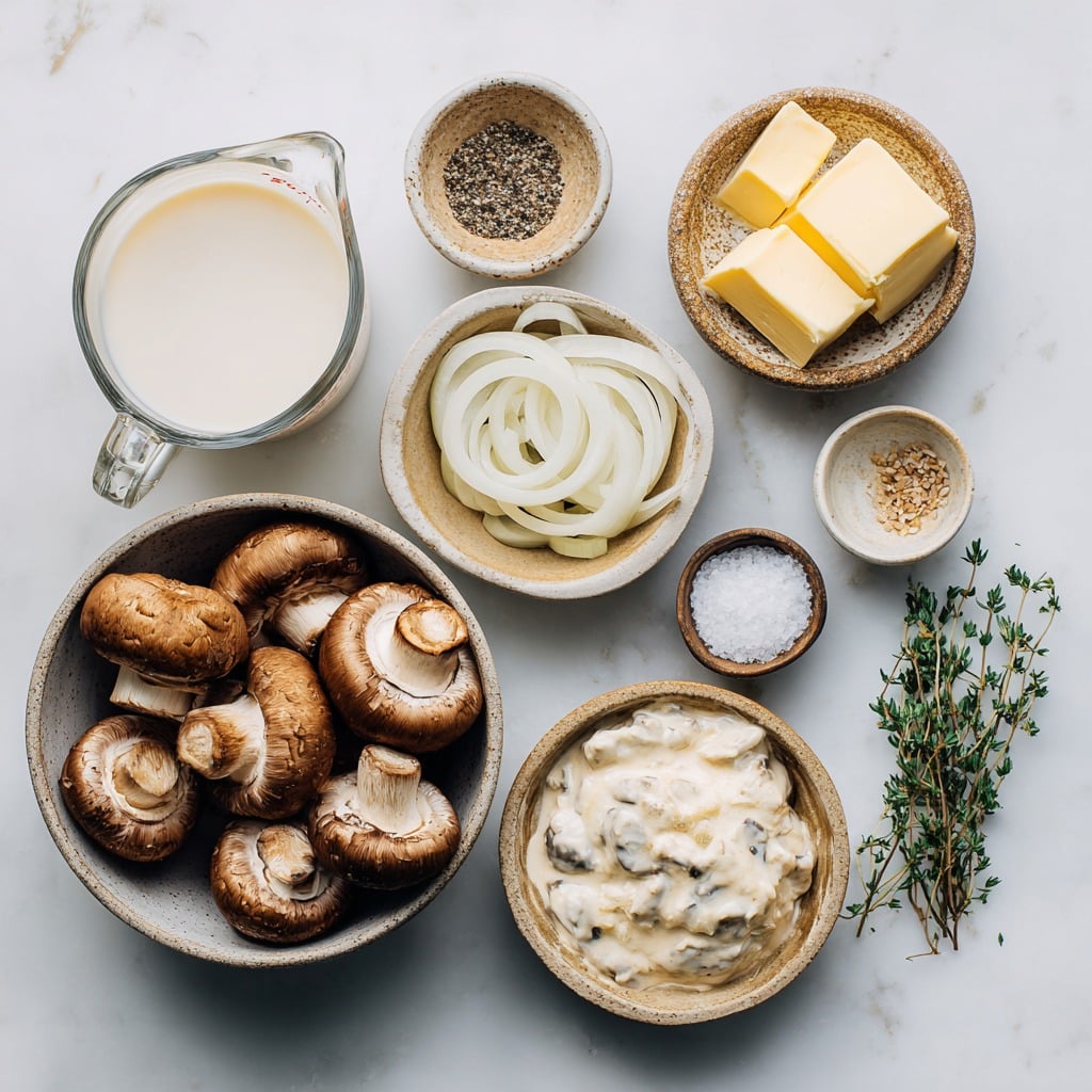 Creamy Mushroom Rosemary Chicken with Gruyere