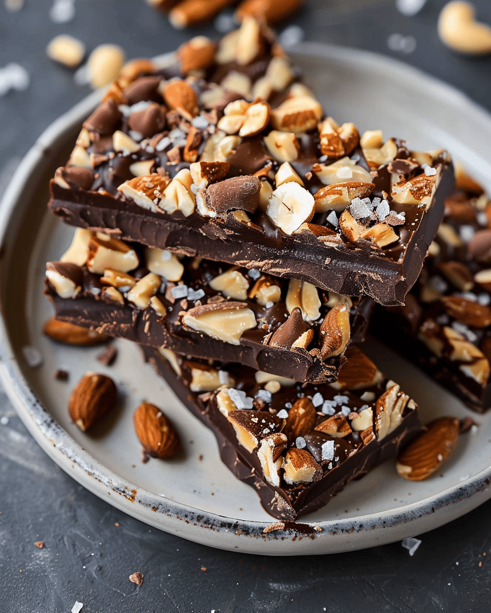 Dark Chocolate Sea Salt Nut Bars