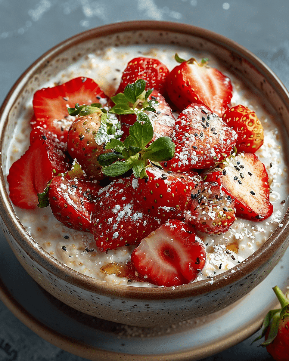 Strawberries and Cream Porridge