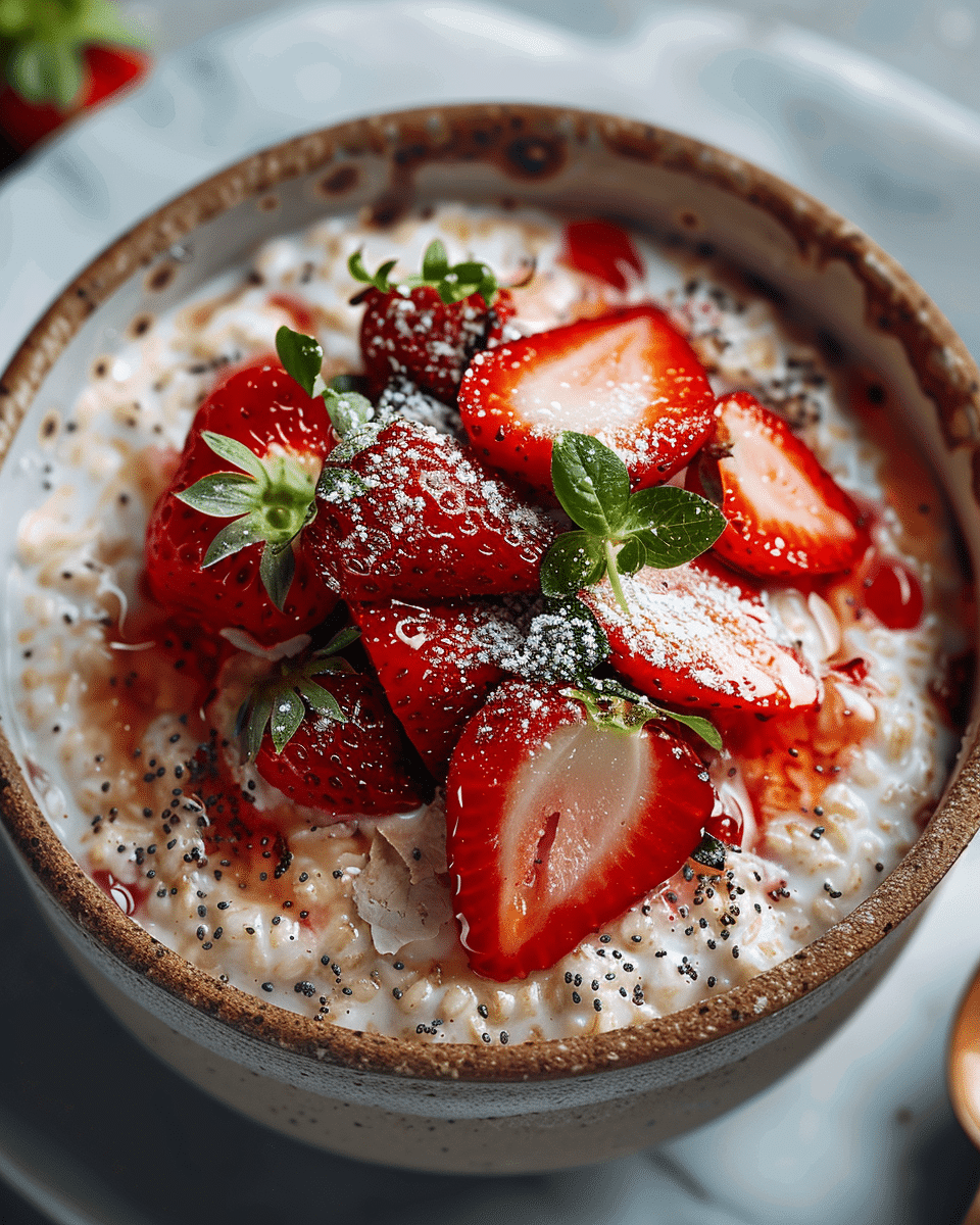 Strawberries and Cream Porridge