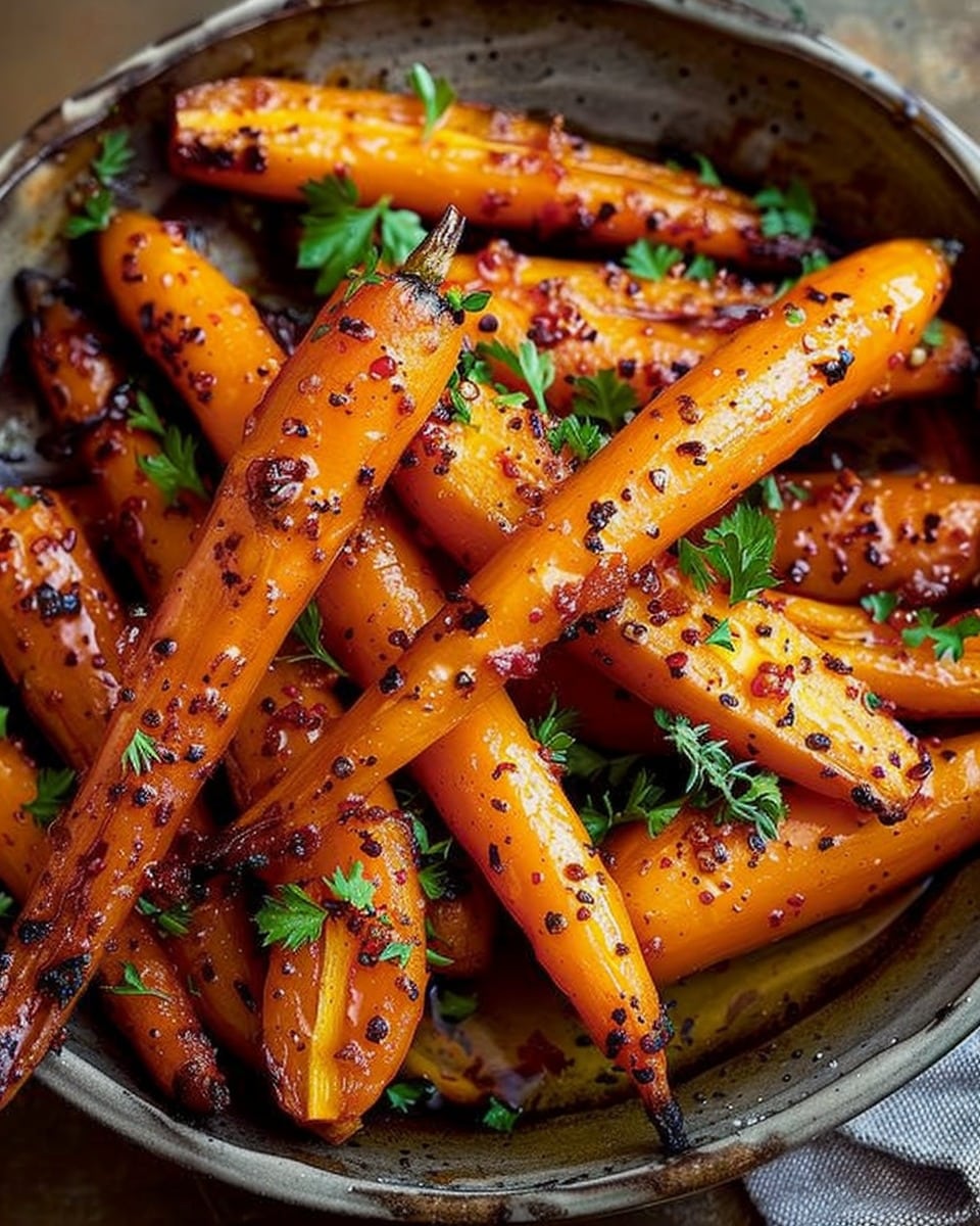 Spicy-Sweet Roasted Honey Carrots