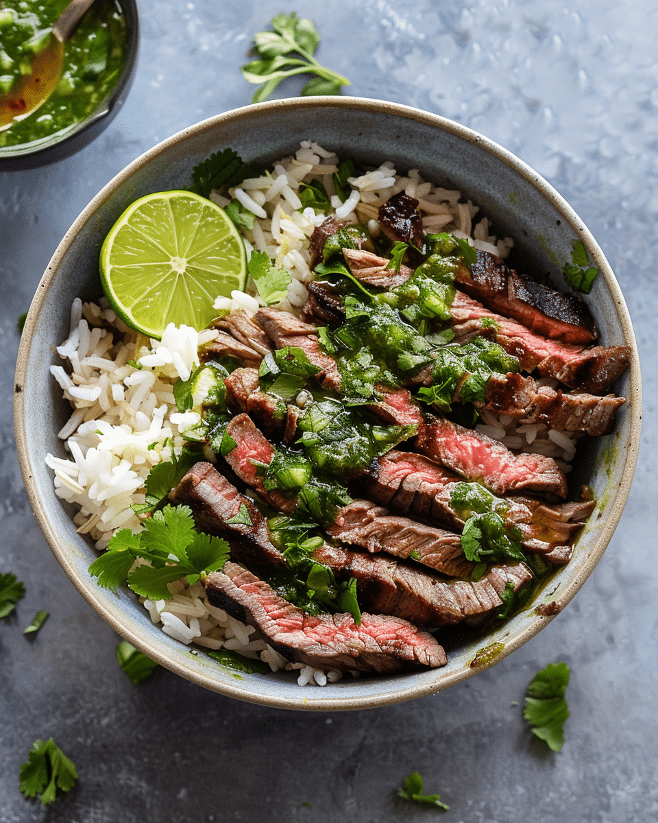Cilantro Lime Steak Bowls