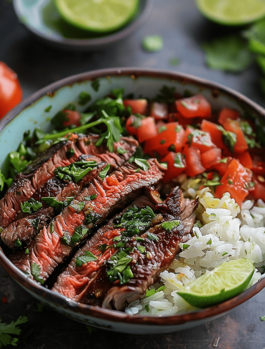 Cilantro Lime Steak Bowls