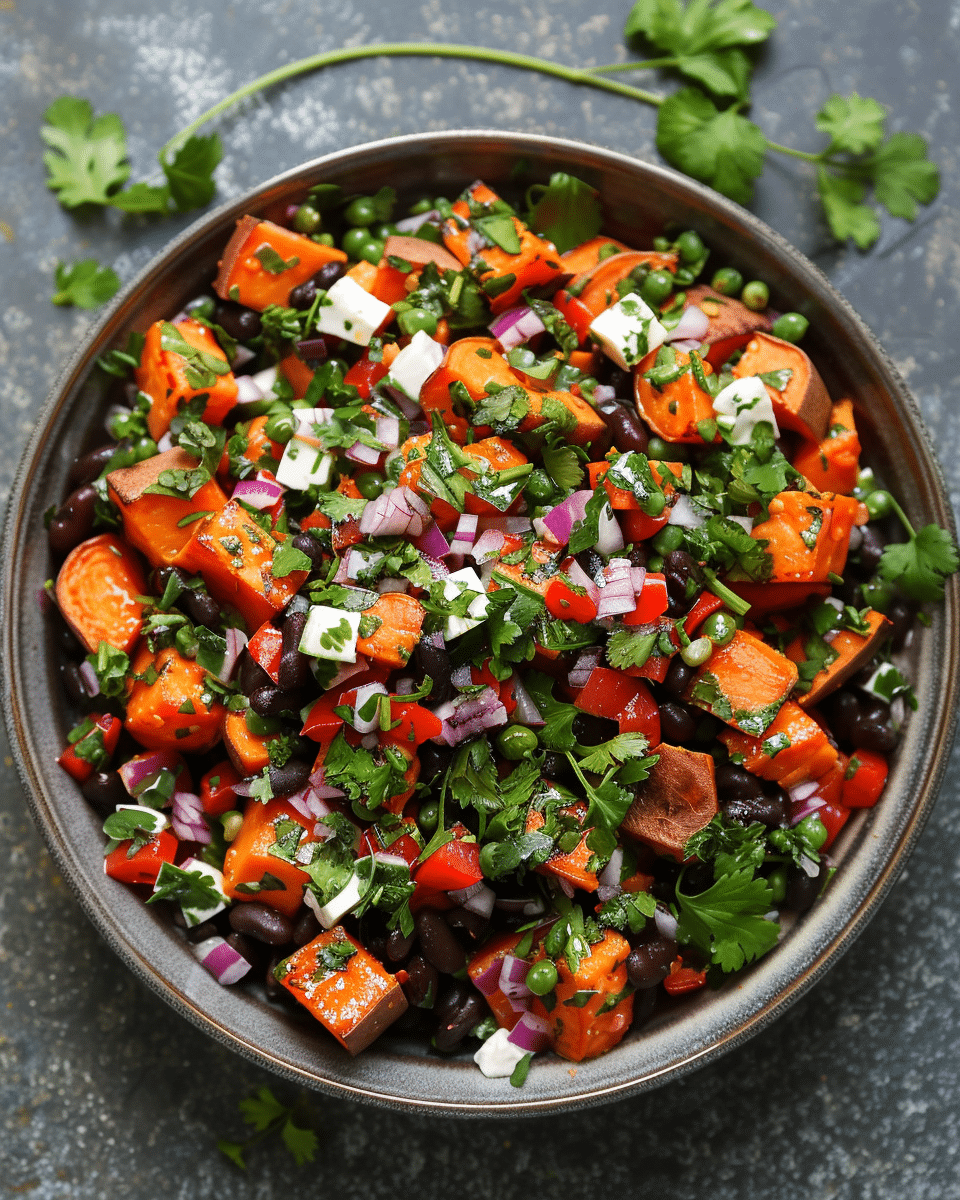 Roasted Sweet Potato Black Bean Salad
