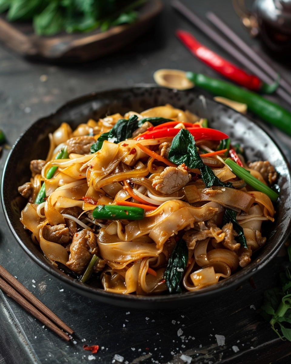 Quick and Flavorful Street Style Thai Drunken Noodles