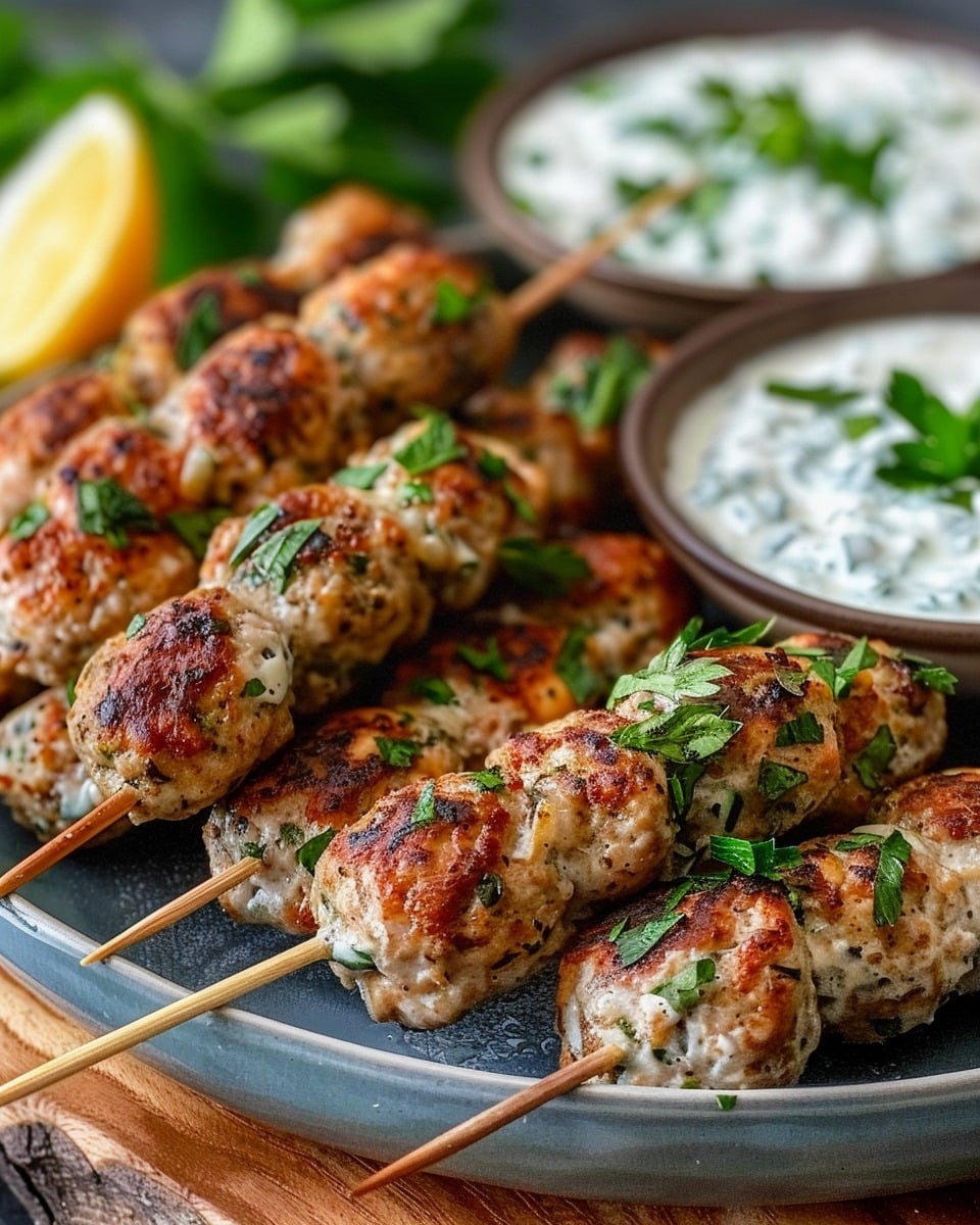 Irresistible Chicken Kofta with Creamy Garlic Yogurt Sauce